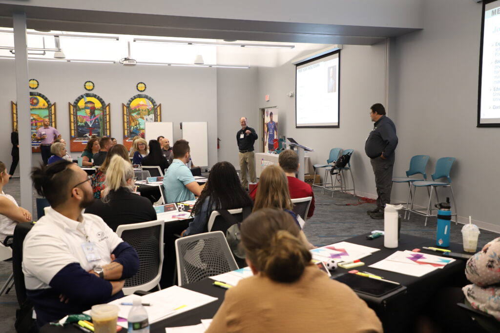 Groups working together at Employee Attraction & Retention workshop held at Morales Group Staffing headquarters, ran by Purdue MEP.