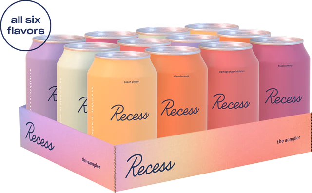 A variety box of Recess Beverages, which Acción packed in preparation for Prime Day.